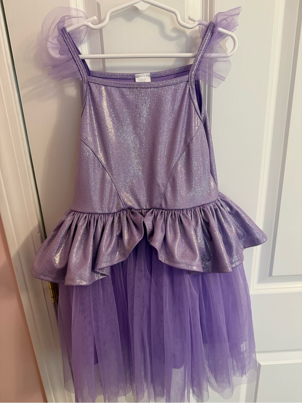 Little Adventures Large Purple Sparkle Tulle Kids Costume Dress